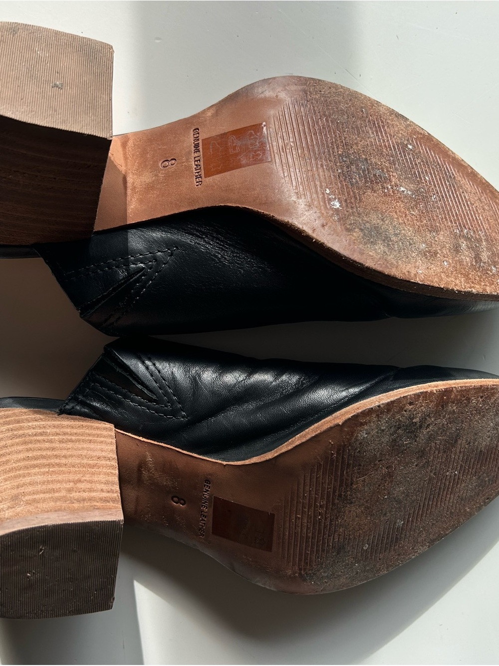 Women’s Madewell Black Leather Block Heel Mule - Picture 9 of 9